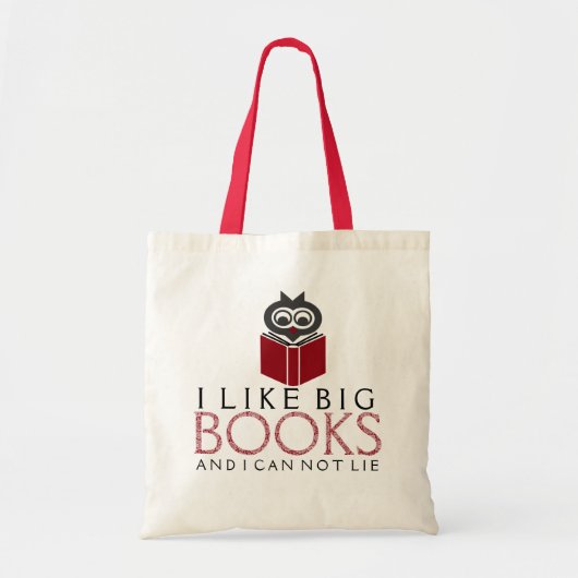 Ik hou van grote boeken met schattige uil tote bag (Voorkant)