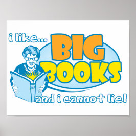 Ik hou van grote boeken poster