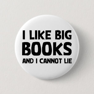 Ik hou van grote boeken ronde button 5,7 cm