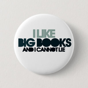 Ik hou van grote boeken ronde button 5,7 cm