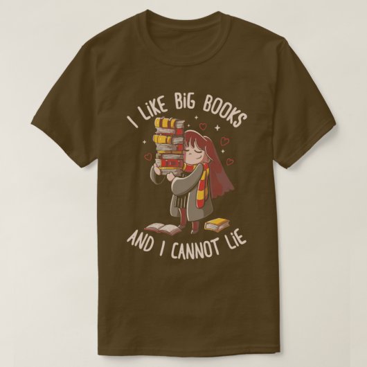Ik hou van grote boeken t-shirt (Design voorkant)