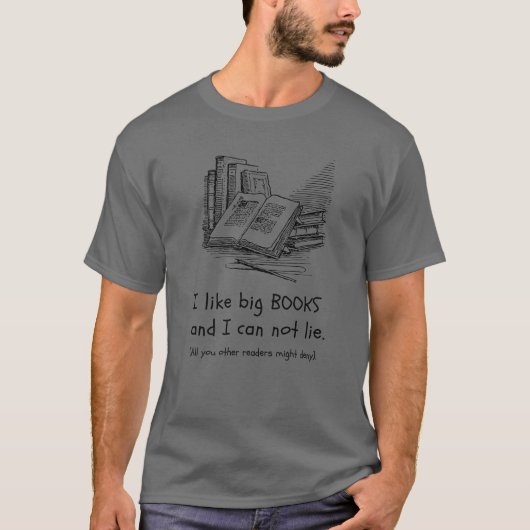 Ik hou van grote boeken T shirt | Schrijver | Lees (Voorkant)