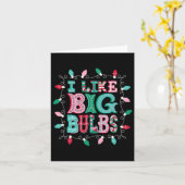 Ik hou van grote bollen kerstverlichting die bij f kaart (Gele Bloem)