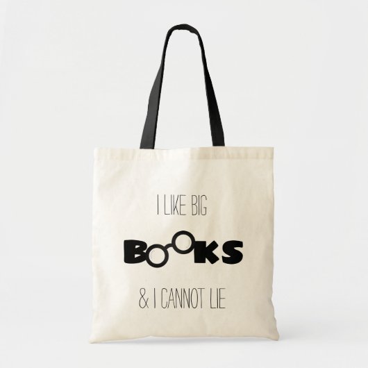 "Ik hou van grote BOOKS en ik kan niet liegen..." Tote Bag (Voorkant)