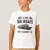 Ik hou van grote boten cruiseschip boot boot oceaa t-shirt (Voorkant)