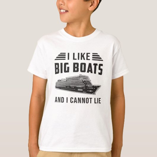 Ik hou van grote boten cruiseschip boot boot oceaa t-shirt (Voorkant)