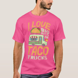 Ik hou van grote boten en taco vrachtwagens Voedse T-shirt