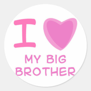 Ik hou van grote broer ronde sticker