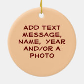 Ik hou van grote broodjes Hoagie Keramisch Ornament (Achterkant)