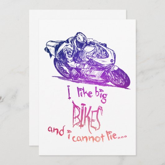 Ik hou van grote fietsen en ik kan niet liegen Man Feestdagenkaart (Voorkant / Achterkant)