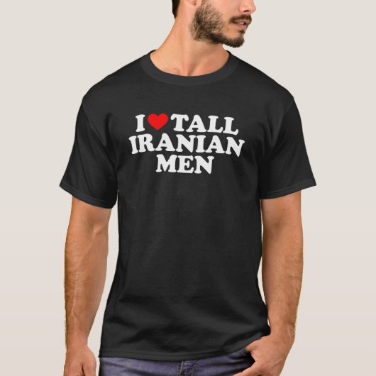 Ik hou van grote Iraanse Mannen T-shirt (Voorkant)