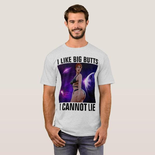 IK HOU VAN GROTE KONTEN IK KAN NIET LIEGEN T-SHIRT (Voorkant volledig)