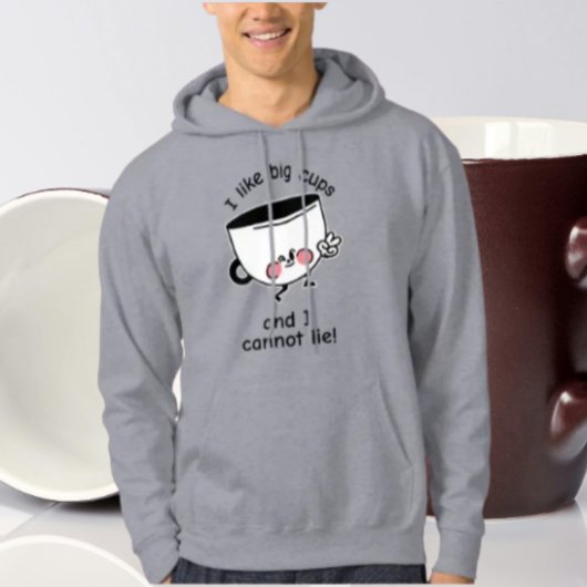 Ik hou van grote kopjes - grappige hoodie