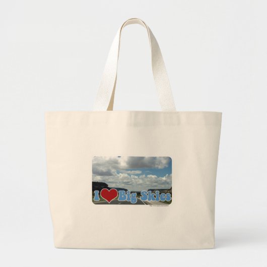Ik hou van grote luchten tote bag (Voorkant)