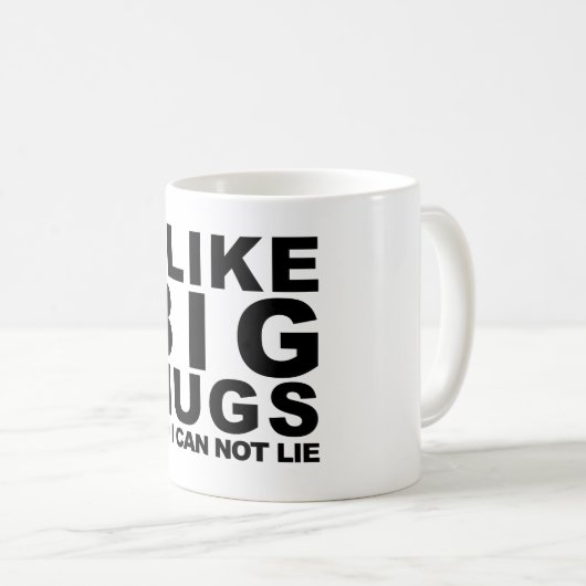 Ik hou van grote Mokken. Koffiemok (Voorkant rechts)