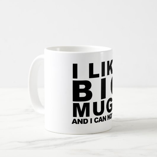 Ik hou van grote Mokken. Koffiemok (Voorkant links)