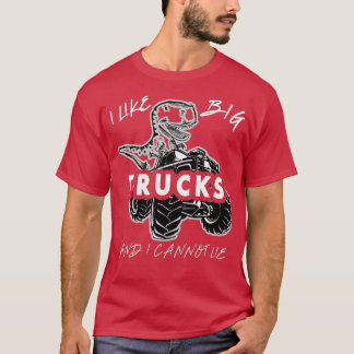 Ik hou van grote monstertrucks en dinosaurussen 2 t-shirt
