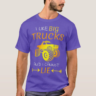 Ik hou van grote monstertrucks t-shirt