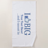 Ik hou van grote persoonlijke Jouw tekst op een Strandlaken (Voorkant)