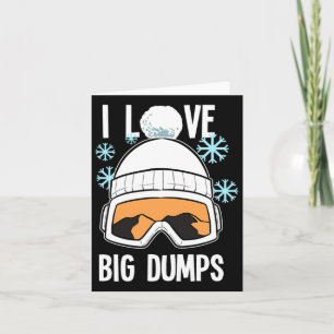 Ik hou van grote pompoen Snowboarder Snowboarding Kaart