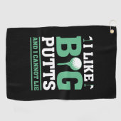 Ik hou van grote putten en ik kan niet liegen golfhanddoek (Horizontaal)