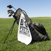 Ik hou van grote putten en ik kan niet liegen golfhanddoek (Groen)