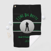 Ik Hou van Grote Putts Golf Humor Zwart  Grappig M Golfhanddoek (Insitu)