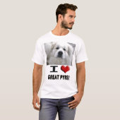 Ik hou van Grote Pyrs T-Shirt (Voorkant volledig)