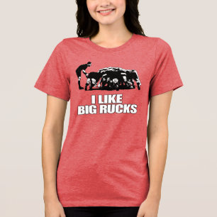 Ik Hou van Grote Rucks Rugby Liefhebber Valentijn Tri-Blend Shirt