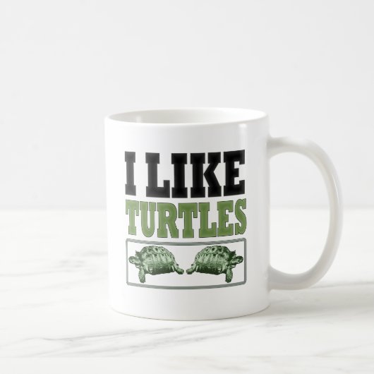 Ik hou van grote schildpadden koffiemok (Rechts)