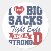 Ik hou van grote stapels, een stevige D grappige F Ronde Sticker (Voorkant)