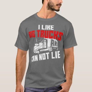 Ik hou van grote vrachtwagens en ik kan geen grapp t-shirt