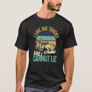 Ik hou van grote vrachtwagens en ik kan geen Semi T-shirt