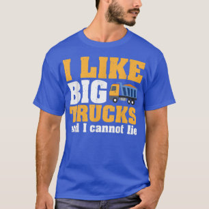 Ik hou van grote vrachtwagens en ik kan niet 955 l t-shirt