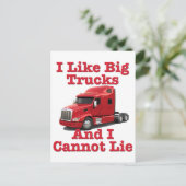 Ik hou van grote vrachtwagens en ik kan niet van P Briefkaart (Staand voorkant)