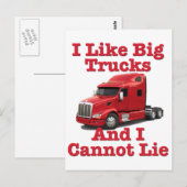 Ik hou van grote vrachtwagens en ik kan niet van P Briefkaart (Voorkant / Achterkant)