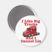 Ik hou van grote vrachtwagens en ik kan niet van P Magneet (Voorkant / Achterkant)