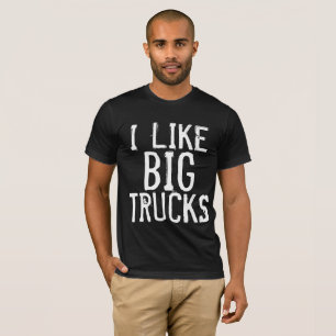 IK HOU VAN GROTE VRACHTWAGENS Grappige Country T-s T-shirt