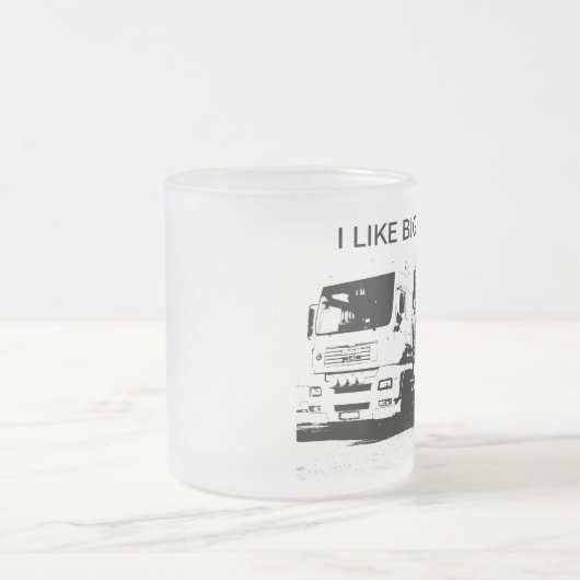 Ik hou van grote vrachtwagens mok (Center)
