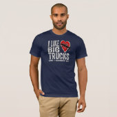 Ik hou van grote vrachtwagens t-shirt (Voorkant volledig)