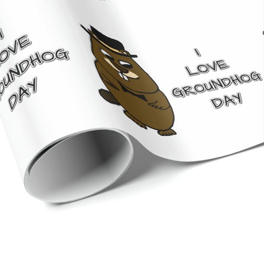 Ik hou van Groundhog Day Cadeaupapier (Rol Hoek)