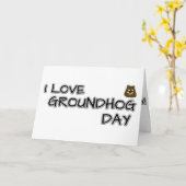 Ik hou van Groundhog Day Kaart (Gele Bloem)