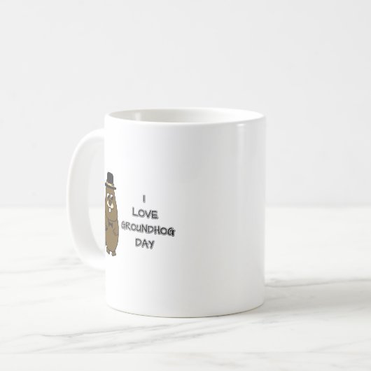 Ik hou van Groundhog Day Koffiemok (Voorkant links)