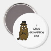 Ik hou van Groundhog Day Magneet (Voorkant / Achterkant)