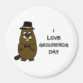 Ik hou van Groundhog Day Magneet (Voorkant)