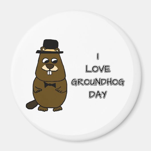 Ik hou van Groundhog Day Magneet (Voorkant)
