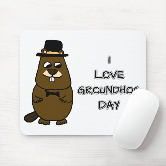 Ik hou van Groundhog Day Muismat (Met muis)
