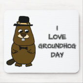 Ik hou van Groundhog Day Muismat (Voorkant)