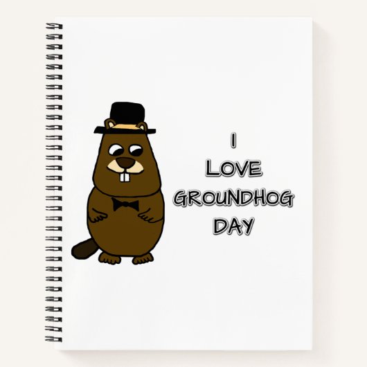 Ik hou van Groundhog Day Notitieboek (Voorkant)