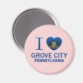 Ik hou van Grove City, PA Magneet (Voorkant / Achterkant)